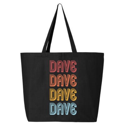 Retro Vintage Custom Name Dave 25L Jumbo Tote