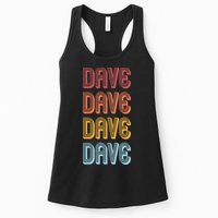 Retro Vintage Custom Name Dave Womens Tank Top