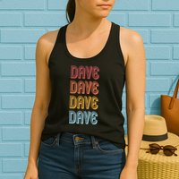 Retro Vintage Custom Name Dave Womens Tank Top