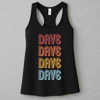 Retro Vintage Custom Name Dave Womens Tank Top