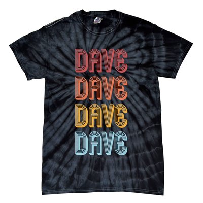 Retro Vintage Custom Name Dave Tie-Dye T-Shirt