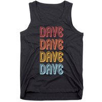 Retro Vintage Custom Name Dave Tank Top