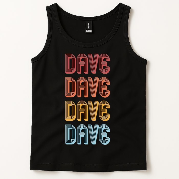 Retro Vintage Custom Name Dave Tank Top