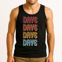 Retro Vintage Custom Name Dave Tank Top