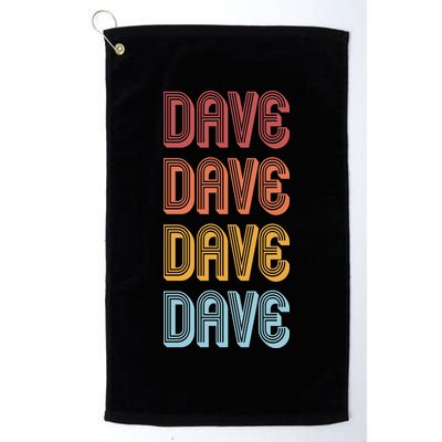 Retro Vintage Custom Name Dave Golf Towel