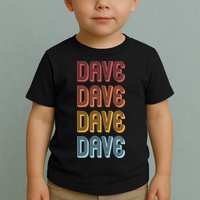 Retro Vintage Custom Name Dave Toddler T-Shirt