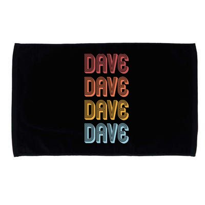 Retro Vintage Custom Name Dave Microfiber Hand Towel
