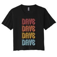 Retro Vintage Custom Name Dave Crop Top