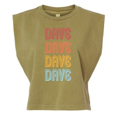 Retro Vintage Custom Name Dave Garment-Dyed Women's Muscle Tee
