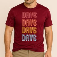 Retro Vintage Custom Name Dave Performance Shirt