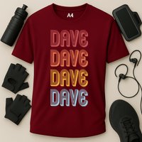 Retro Vintage Custom Name Dave Performance Shirt