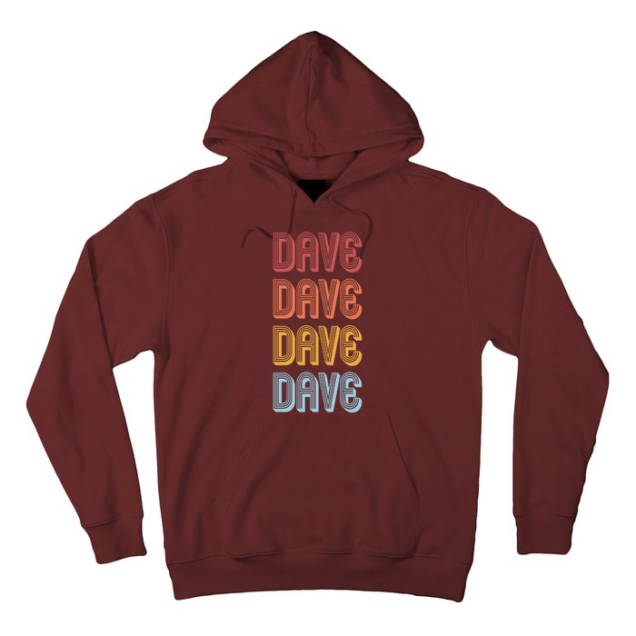 Retro Vintage Custom Name Dave Hoodie