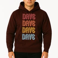 Retro Vintage Custom Name Dave Hoodie