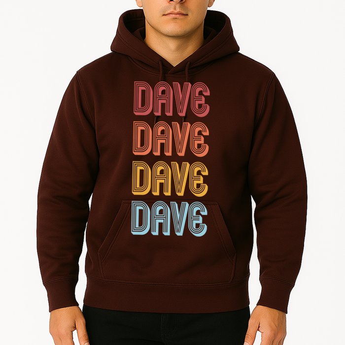 Retro Vintage Custom Name Dave Hoodie