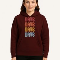 Retro Vintage Custom Name Dave Hoodie