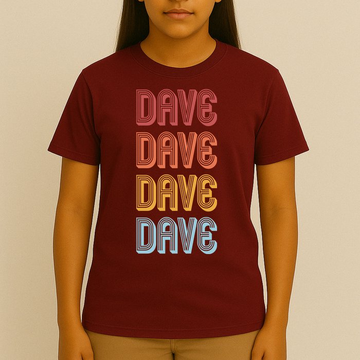 Retro Vintage Custom Name Dave T-Shirt