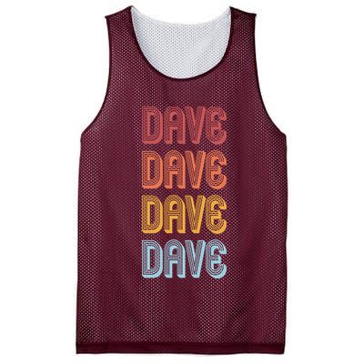 Retro Vintage Custom Name Dave Mesh Reversible Basketball Jersey Tank