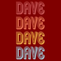 Retro Vintage Custom Name Dave Cooling Performance Long Sleeve Crew