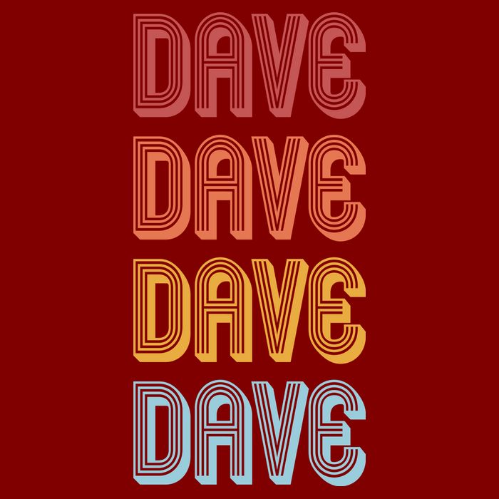 Retro Vintage Custom Name Dave Youth Performance Sprint T-Shirt