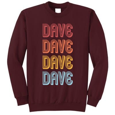 Retro Vintage Custom Name Dave Tall Sweatshirt