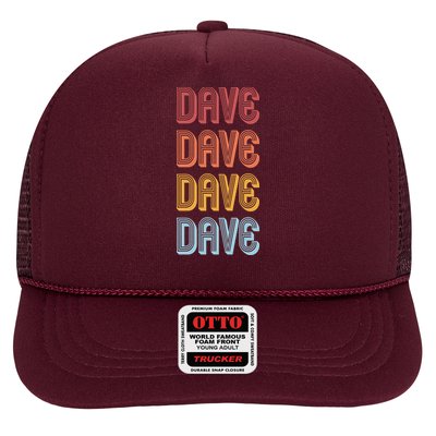 Retro Vintage Custom Name Dave Trucker Hat
