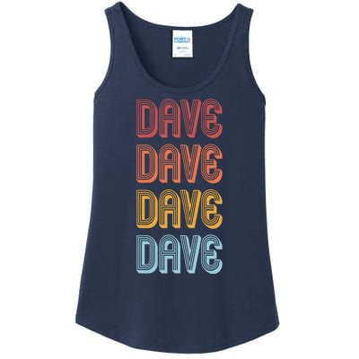 Retro Vintage Custom Name Dave Ladies Essential Tank