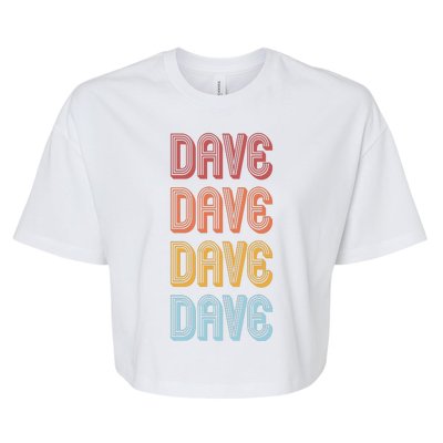 Retro Vintage Custom Name Dave Bella+Canvas Jersey Crop Tee