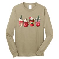 Retro Valentine Coffee Heart Valentine Mugs Coffee Lover Long Sleeve Shirt