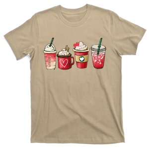 Retro Valentine Coffee Heart Valentine Mugs Coffee Lover T-Shirt