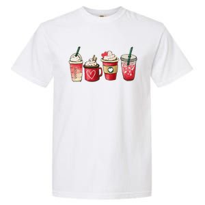 Retro Valentine Coffee Heart Valentine Mugs Coffee Lover Garment-Dyed Heavyweight T-Shirt