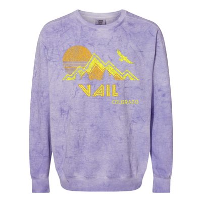 Retro Vail Colorado Distressed Home Colorblast Crewneck Sweatshirt