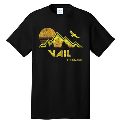 Retro Vail Colorado Distressed Home Tall T-Shirt