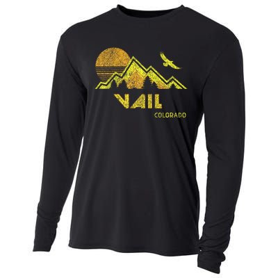 Retro Vail Colorado Distressed Home Cooling Performance Long Sleeve Crew