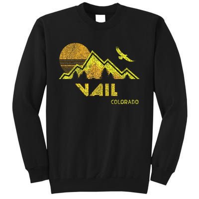 Retro Vail Colorado Distressed Home Tall Sweatshirt