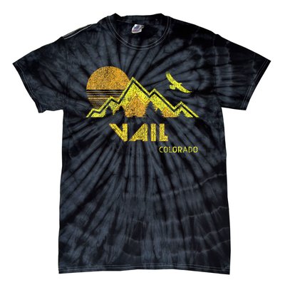 Retro Vail Colorado Distressed Home Tie-Dye T-Shirt