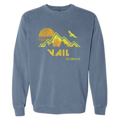 Retro Vail Colorado Distressed Home Garment-Dyed Sweatshirt