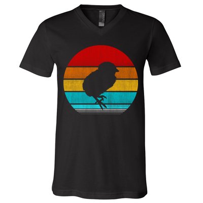 Retro Vintage Chick V-Neck T-Shirt