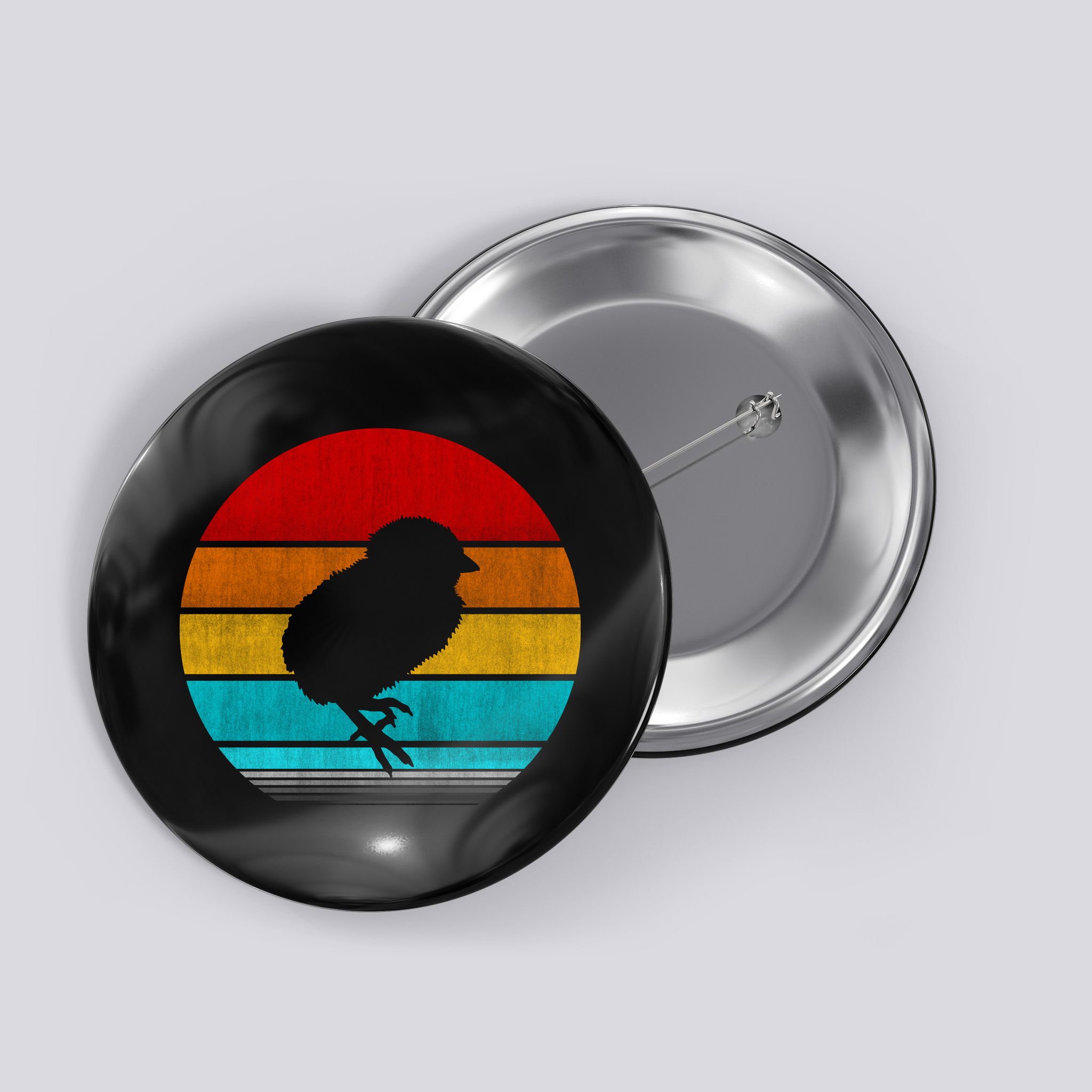 Retro Vintage Chick Button