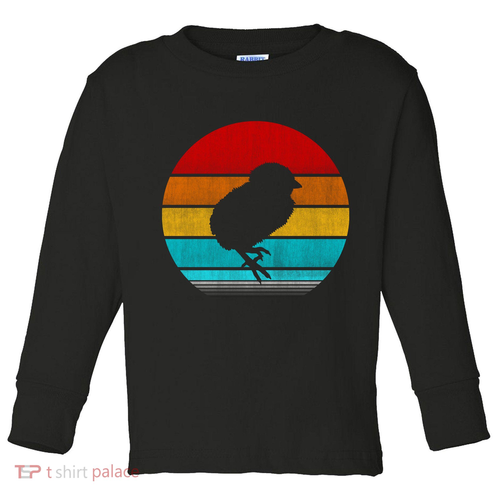 Retro Vintage Chick Toddler Long Sleeve Shirt