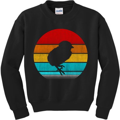 Retro Vintage Chick Kids Sweatshirt
