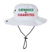 Retro Vintage Catholics Vs Cigarettes Funny Saying Legacy Cool Fit Booney Bucket Hat