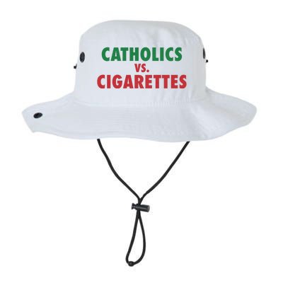 Retro Vintage Catholics Vs Cigarettes Funny Saying Legacy Cool Fit Booney Bucket Hat