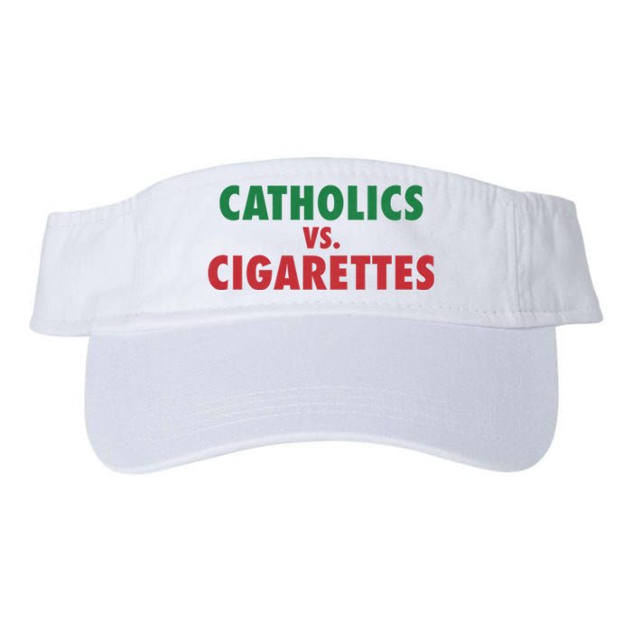 Retro Vintage Catholics Vs Cigarettes Funny Saying Valucap Bio-Washed Visor