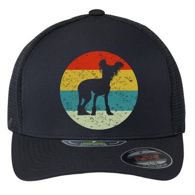 Retro Vintage Chinese Crested Flexfit Unipanel Trucker Cap