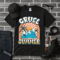 Retro Vintage Cruel Summer Tropical Beach Vacation Tall T-Shirt