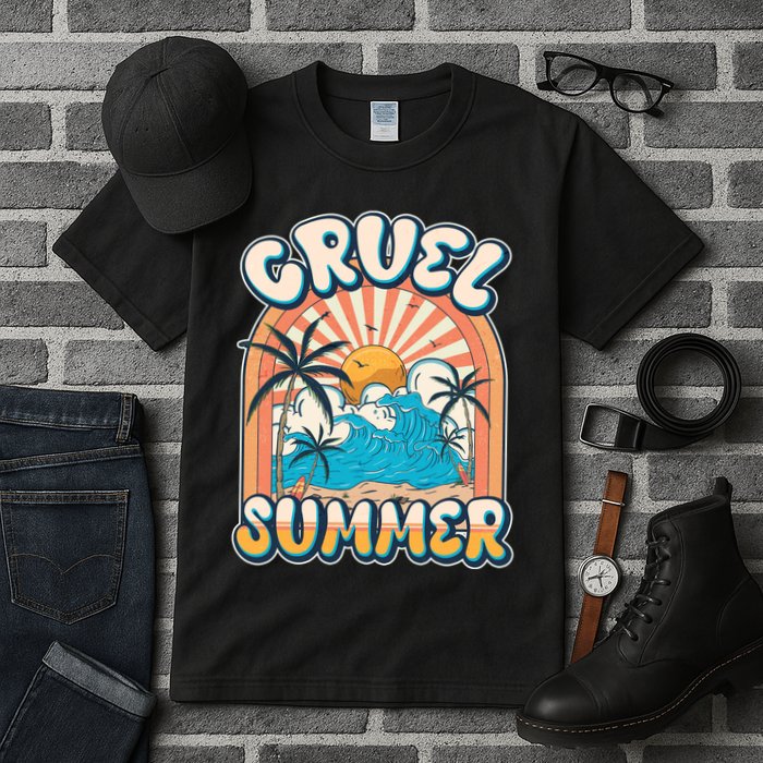 Retro Vintage Cruel Summer Tropical Beach Vacation Tall T-Shirt