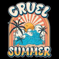 Retro Vintage Cruel Summer Tropical Beach Vacation Tall T-Shirt