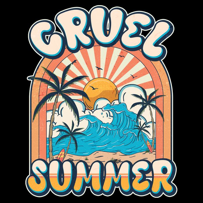 Retro Vintage Cruel Summer Tropical Beach Vacation Tall T-Shirt