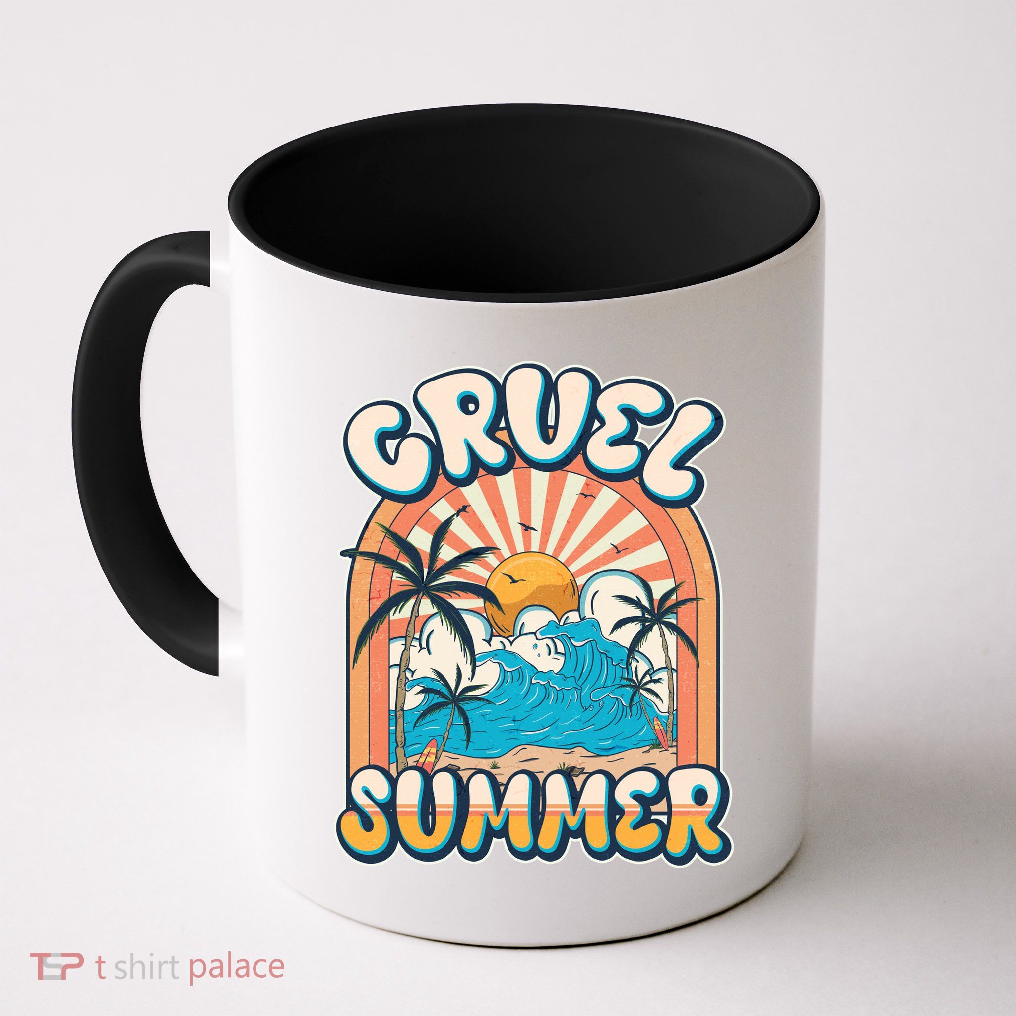 Retro Vintage Cruel Summer Tropical Beach Vacation Mug