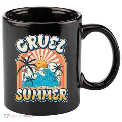 Retro Vintage Cruel Summer Tropical Beach Vacation 11oz C Handle Ceramic Mug